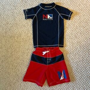 🌊 NAUTICA 2 piece Boys swim set